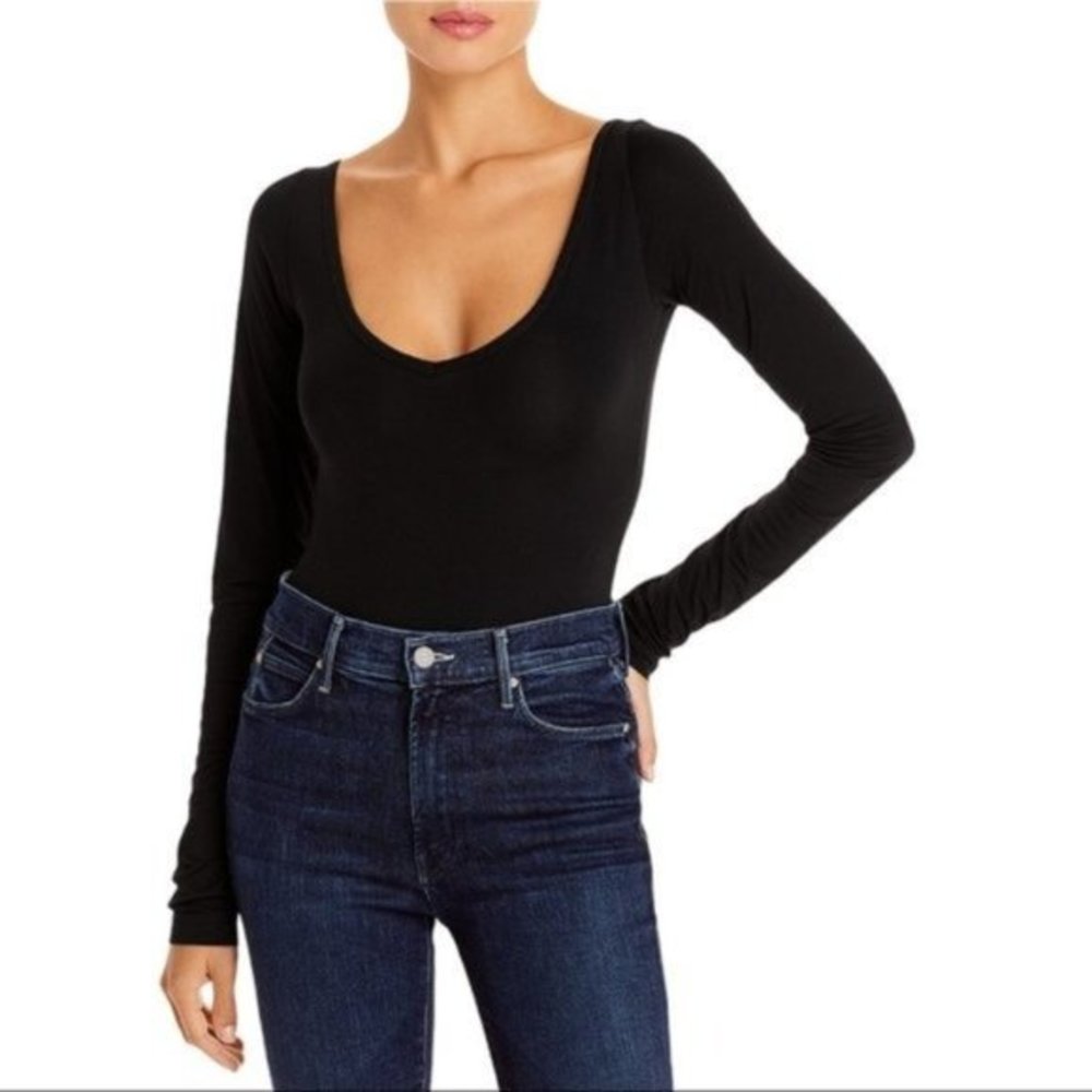NWT REMAIN Nicole Long Sleeve Body Suit in Black - Size 12